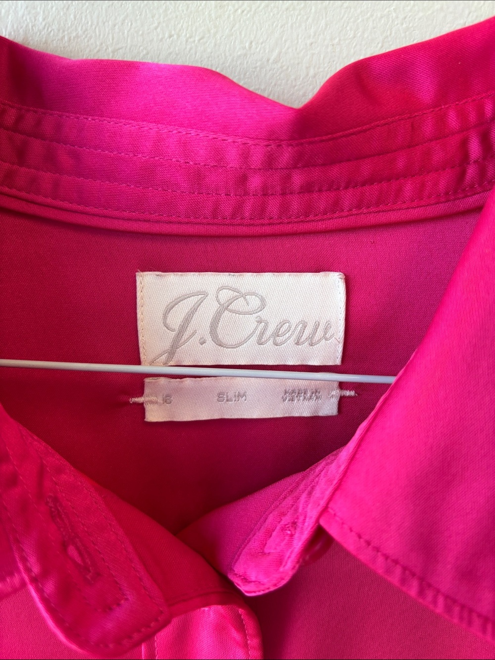 J. Crew Fuchsia Button-Front Blouse - Picture 2 of 7